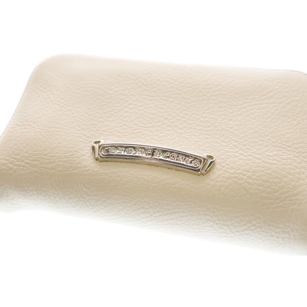 CHROME HEARTS(クロムハーツ) REC F MINI ミニラウンドジップレザーコンパクトウォレット 財布 ホワイト