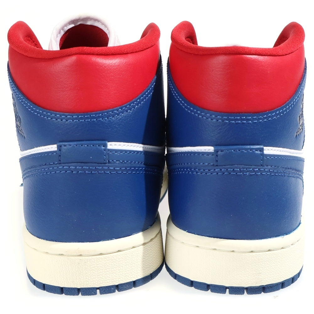 NIKE(ナイキ) WMNS Air Jordan 1 Mid French Blue ウィメンズ エアジョーダン1 フレンチブルー ミッドカットスニーカー US10/27cm BQ6472-146 レディース