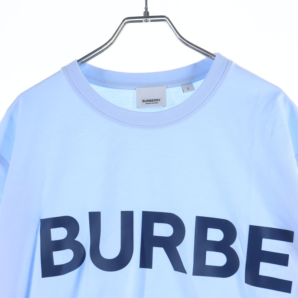 BURBERRY(バーバリー) ホースフェリーロゴ クルーネック半袖Tシャツカットソー ライトブルー 8040765
