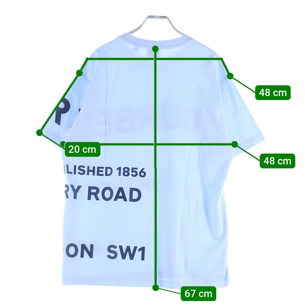 BURBERRY(バーバリー) ホースフェリーロゴ クルーネック半袖Tシャツカットソー ライトブルー 8040765