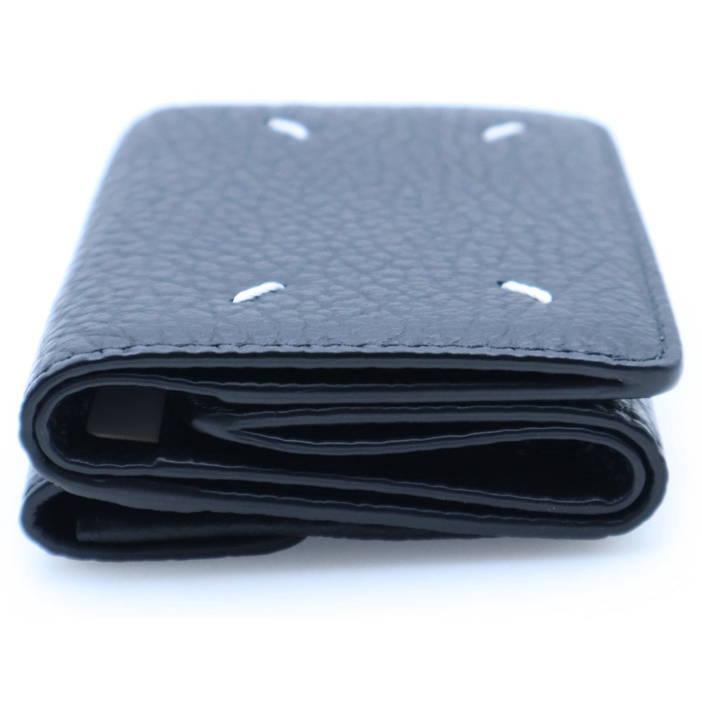 Maison Margiela(メゾンマルジェラ) 4ステッチ スリーフォールドコンパクトウォレット 3つ折り財布 ブラック S36UI0416