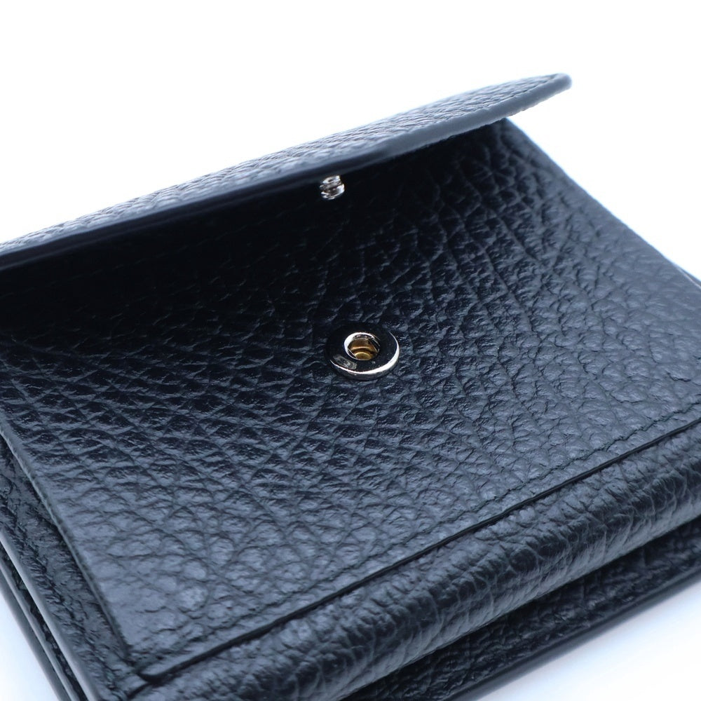 Maison Margiela(メゾンマルジェラ) 4ステッチ スリーフォールドコンパクトウォレット 3つ折り財布 ブラック S36UI0416