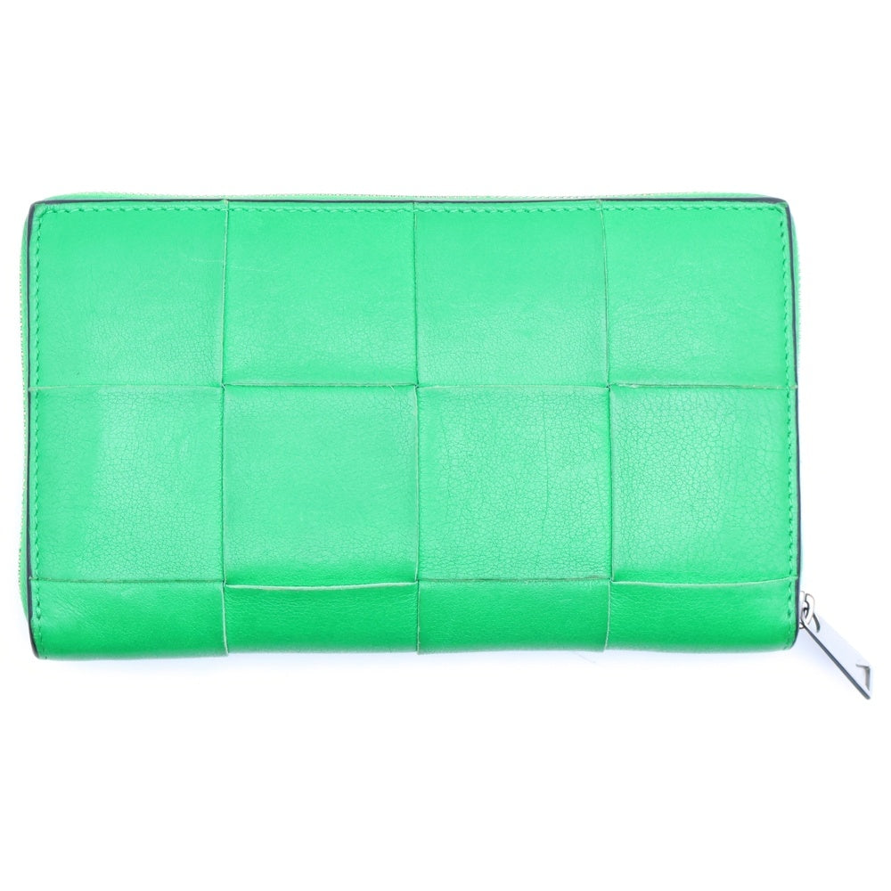 BOTTEGA VENETA(ボッテガヴェネタ) カセット ジップアラウンドウォレット グリーン