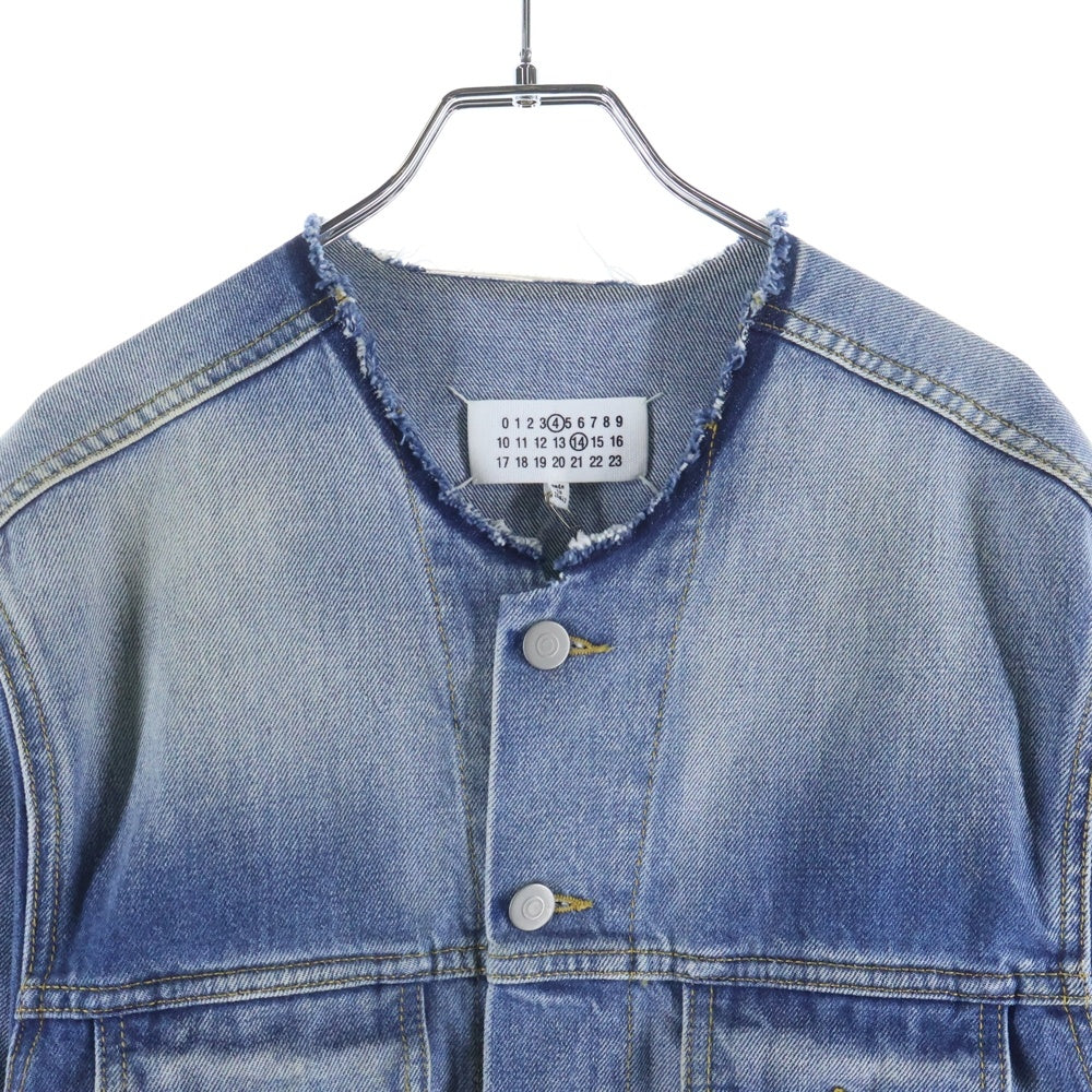 Maison Margiela(メゾンマルジェラ) Collarless Denim Trucker Jacket カラーレス デニムトラッカージャケット レディース インディゴ SI1AM0006