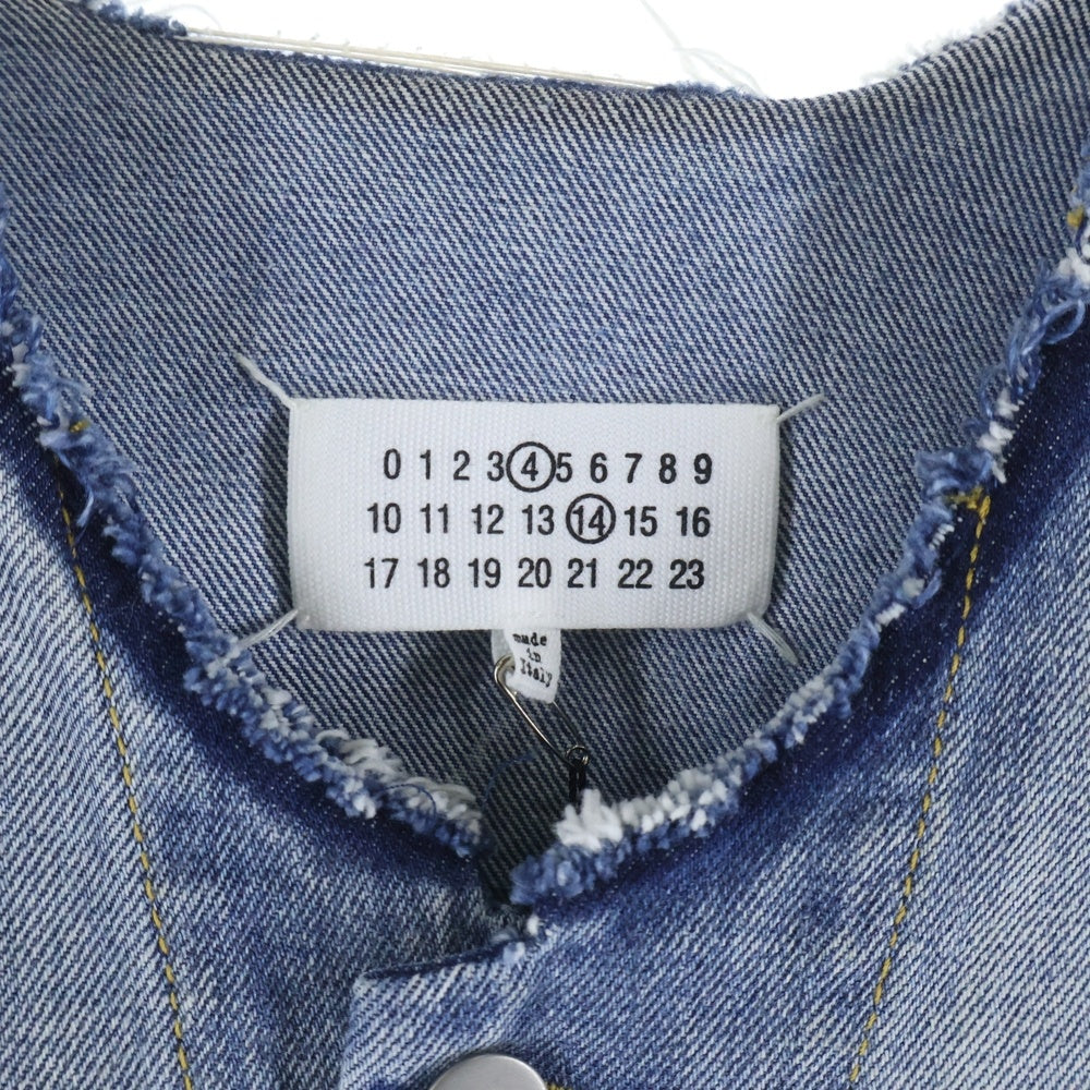 Maison Margiela(メゾンマルジェラ) Collarless Denim Trucker Jacket カラーレス デニムトラッカージャケット レディース インディゴ SI1AM0006