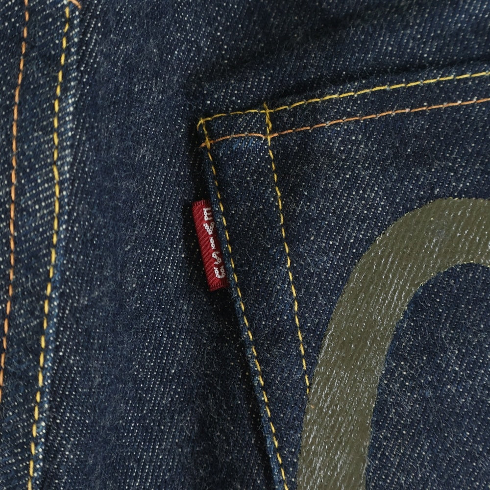 EVISU(エビス) カモメプリント ボタンフライ デニムパンツ ジーンズ インディゴ