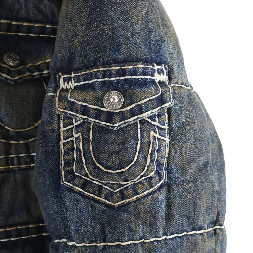 SUPREME(シュプリーム) 25AW xTrue Religion Puffer Jacket Indigo xトゥルーレリジョン ファー付きジップアップフーデッドダウンジャケット インディゴ