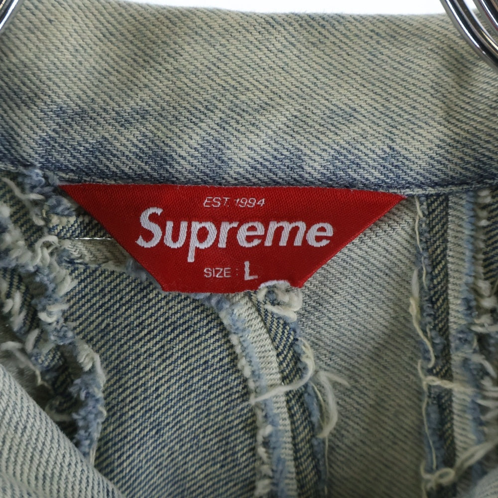 SUPREME(シュプリーム) 22SS Inset Logo Denim Trucker Jacket インセットロゴトラッカーデニムジャケット インディゴ