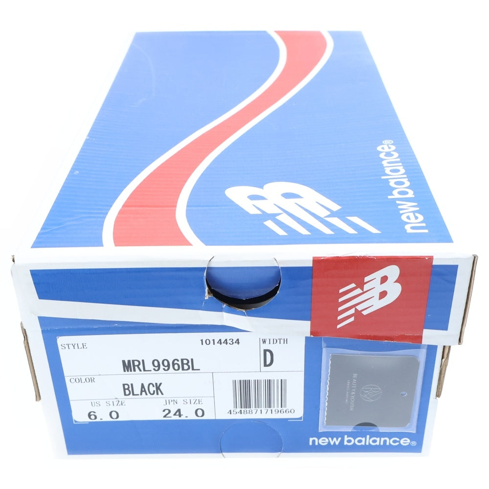 New Balance(ニューバランス) MRL996BL スエード ローカットスニーカー ブラック レディース US6/24cm