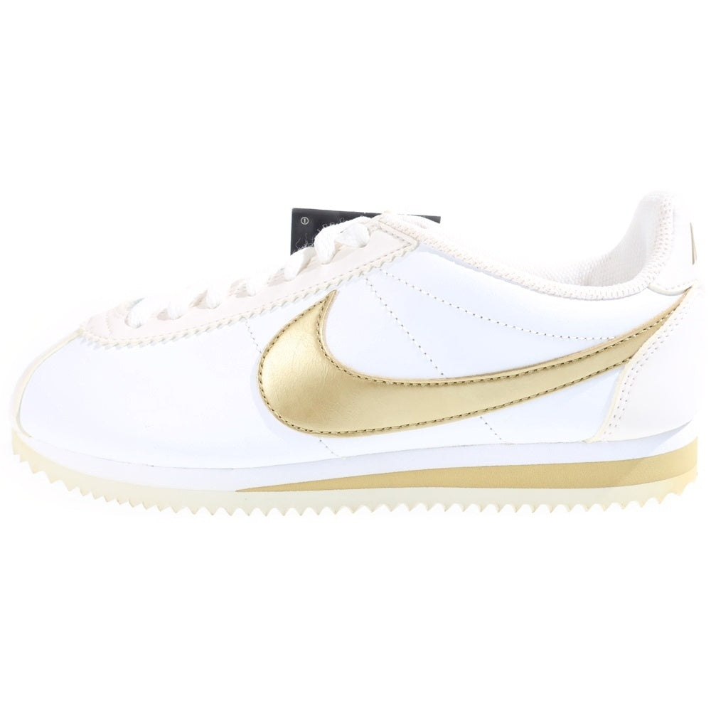 NIKE(ナイキ) WMNS CLASSIC CORTEZ LEATHER ウィメンズ クラシック コルテッツ レザー ローカットスニーカー ホワイト/ゴールド US7/24cm 807471-171 レディース