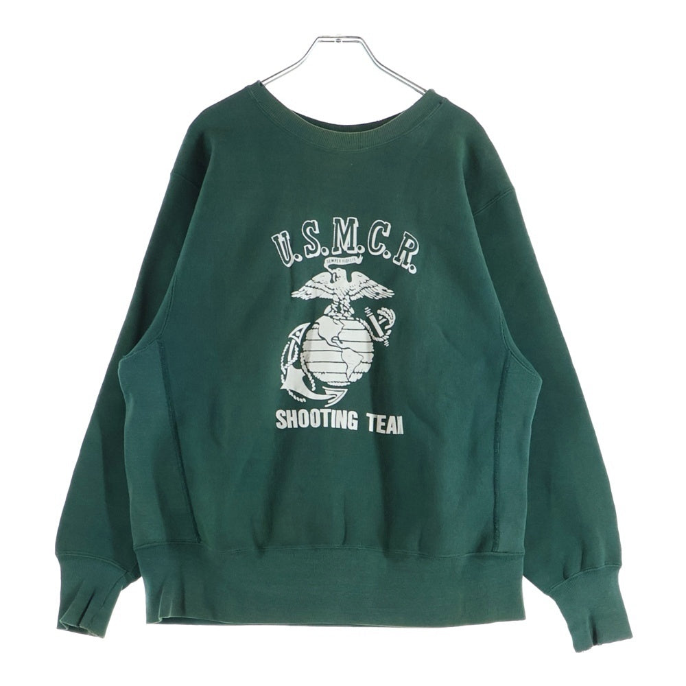 VINTAGE(ヴィンテージ) 70S USMCR SHOOTING TEAM TRAINER ユーエスエムシーアール チーム プリント スウェット 長袖トレーナー グリーン