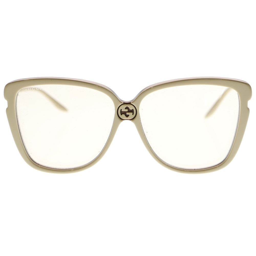 GUCCI(グッチ) バタフライ ビッグフレームサングラス ベージュ GG0709S レディース