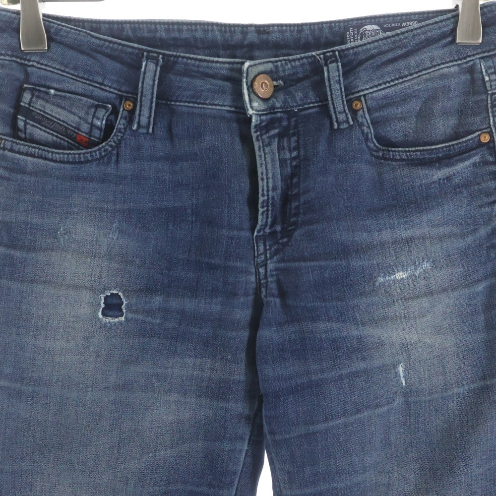 DIESEL(ディーゼル) ダメージ加工 スウェット ジョグ デニムパンツ インディゴ レディース