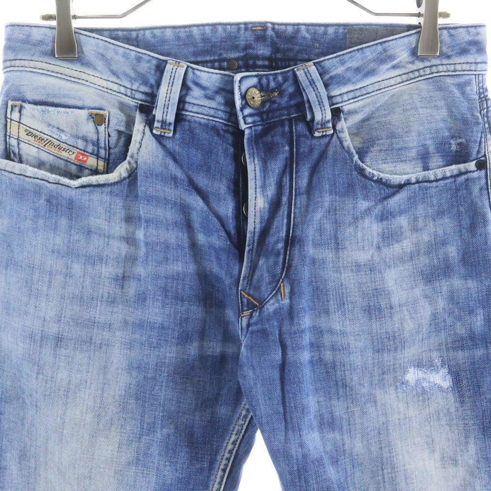 DIESEL(ディーゼル) ウオッシュ加工 ストレート デニムパンツ ジーンズ ライトブルー