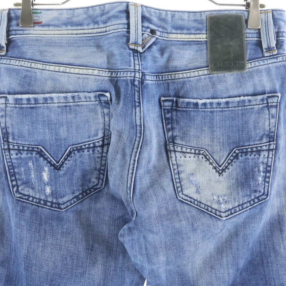DIESEL(ディーゼル) ウオッシュ加工 ストレート デニムパンツ ジーンズ ライトブルー