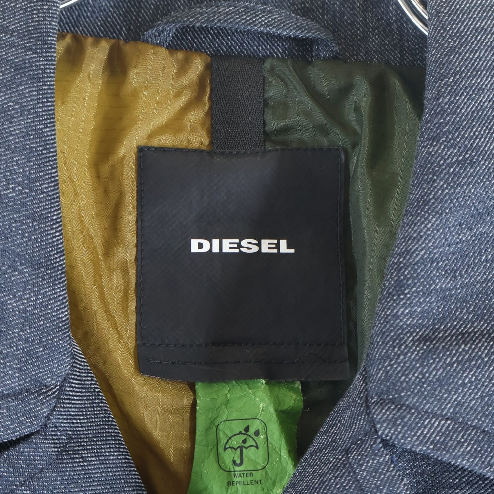 DIESEL(ディーゼル) ナイロン裏地 ジップアップ デニム コート インディゴ