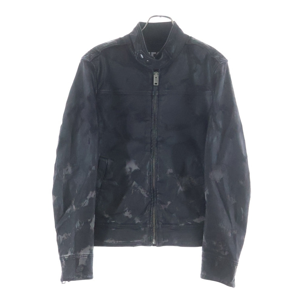 DIESEL(ディーゼル) ペイント加工 ジップアップ ジャケット ブラック