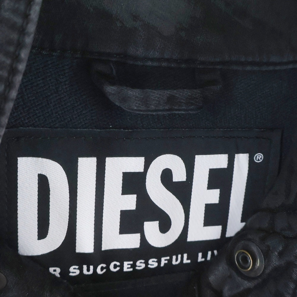 DIESEL(ディーゼル) ペイント加工 ジップアップ ジャケット ブラック
