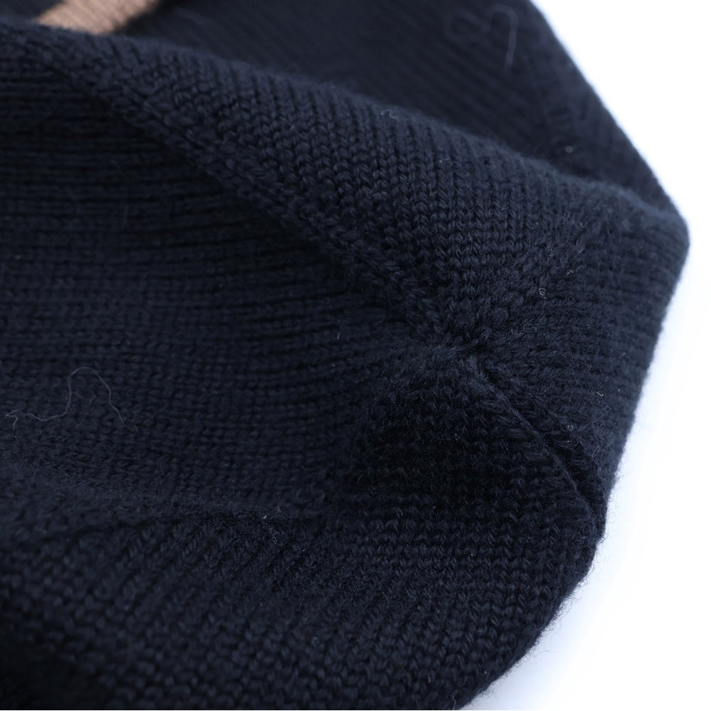 FENDI(フェンディ) FFロゴ ウールニットキャップ ブラック/ブラウン FXQ955 AMR5 F0ZC4