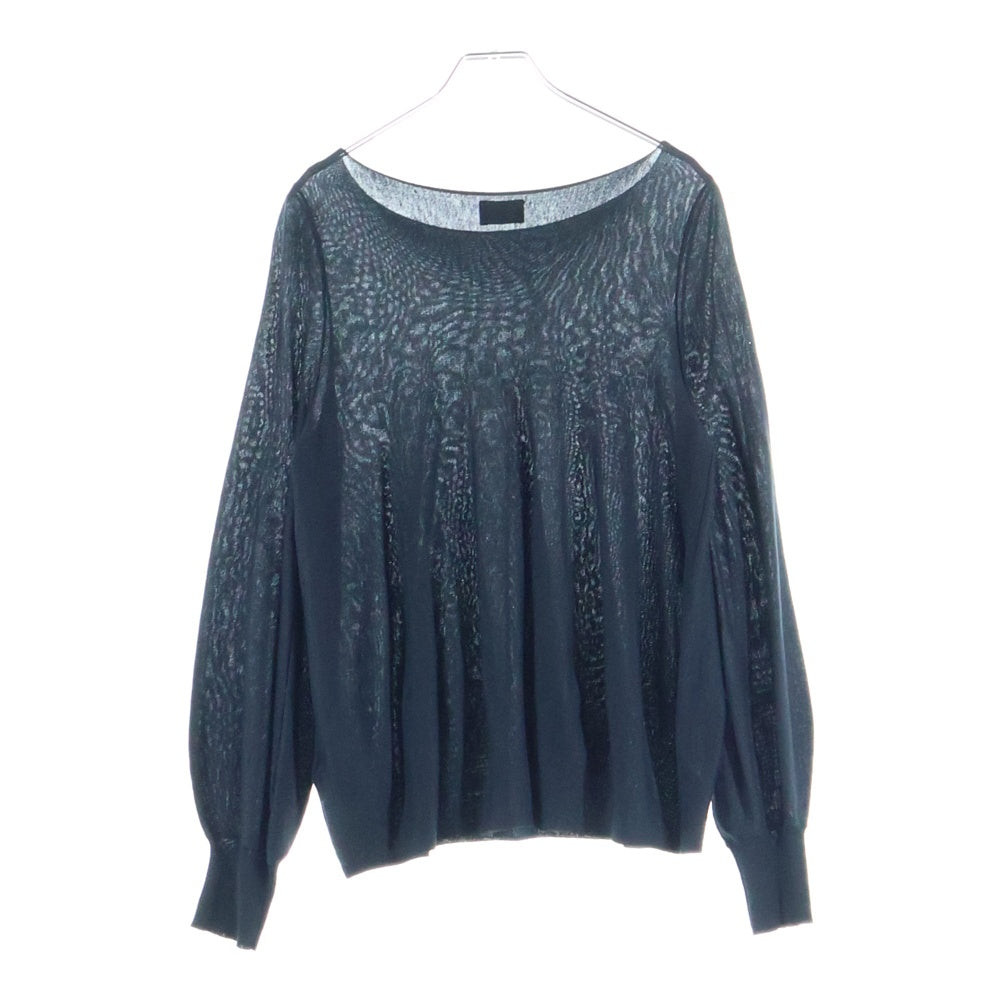 HERNO(ヘルノ) カシミヤ混 ノーカラー長袖ニット レディース ブラック 02C001HVV-42001-9300