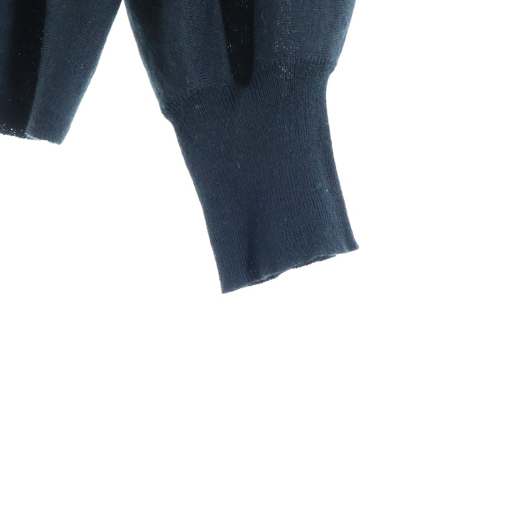 HERNO(ヘルノ) カシミヤ混 ノーカラー長袖ニット レディース ブラック 02C001HVV-42001-9300