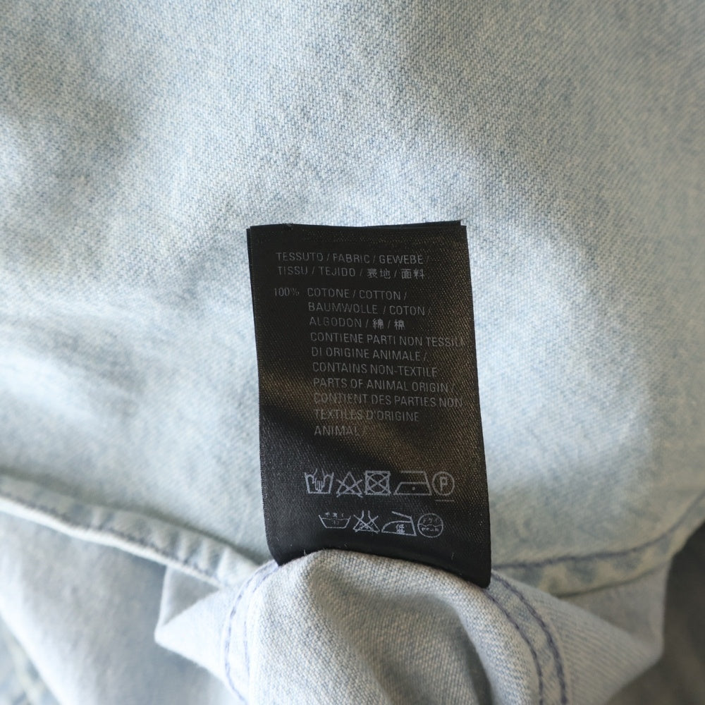 BALENCIAGA(バレンシアガ) 19SS Back Logo Denim Shirt バックロゴオーバーサイズデニムシャツ ライトブルー 557578 TYE24