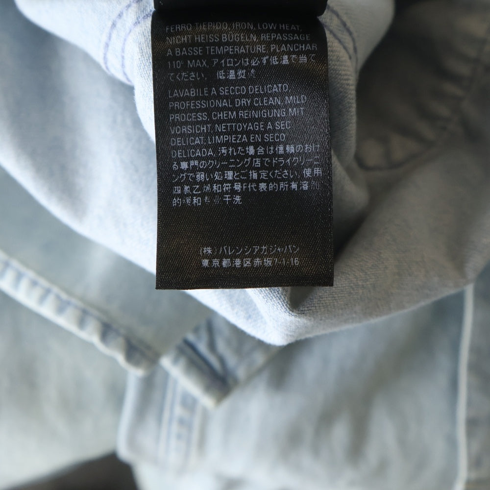 BALENCIAGA(バレンシアガ) 19SS Back Logo Denim Shirt バックロゴオーバーサイズデニムシャツ ライトブルー 557578 TYE24