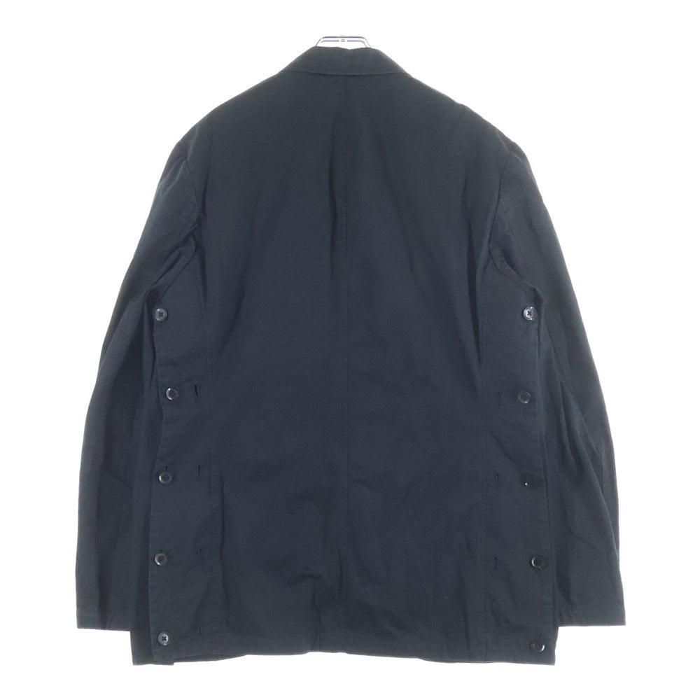 Yohji Yamamoto POUR HOMME(ヨウジヤマモト プールオム) 07SS サイドボタンデザイン コットン 3B テーラードジャケット ブラック HT-J68-047
