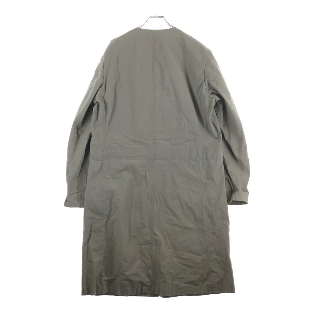 Yohji Yamamoto POUR HOMME(ヨウジヤマモト プールオム) 10AW ノーカラー コットン 5B コート グレー HJ-C01-044