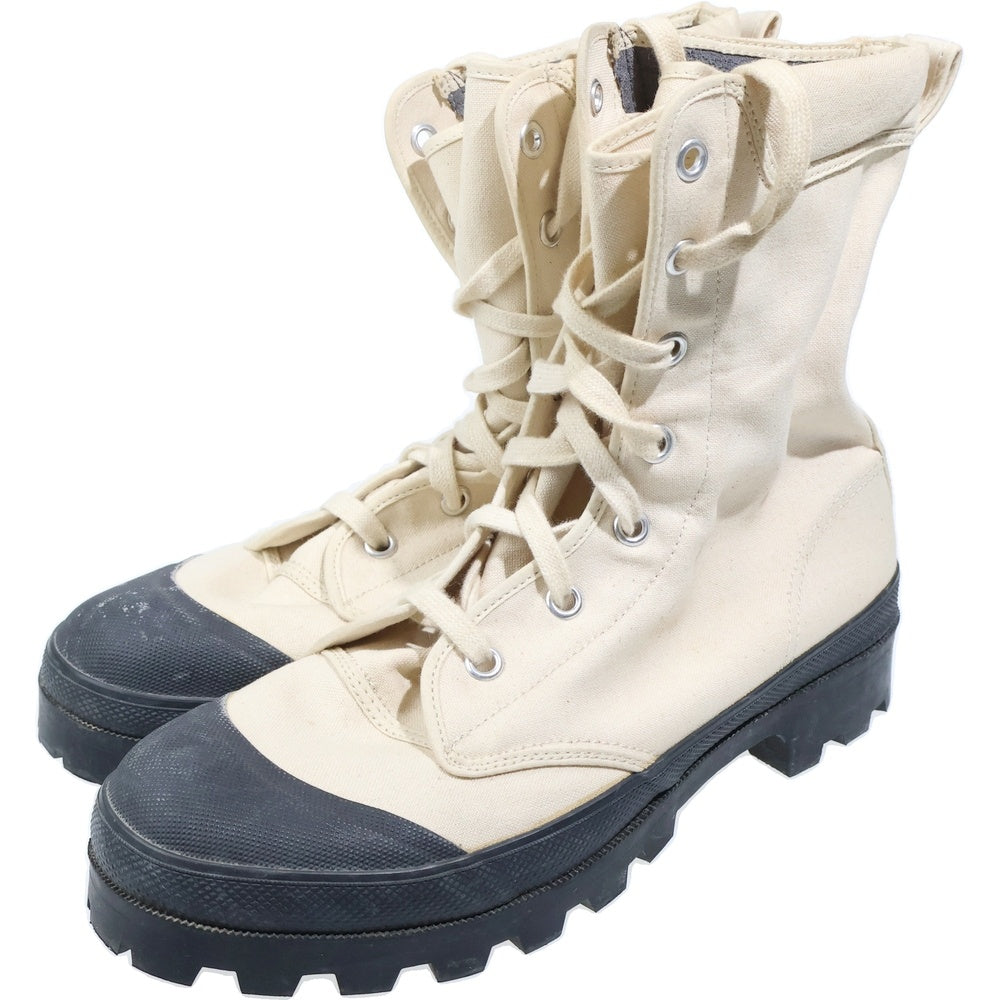 COMME des GARCONS HOMME PLUS(コムデギャルソンオムプリュス) キャンバス コンバットブーツ アイボリー 27.5cm