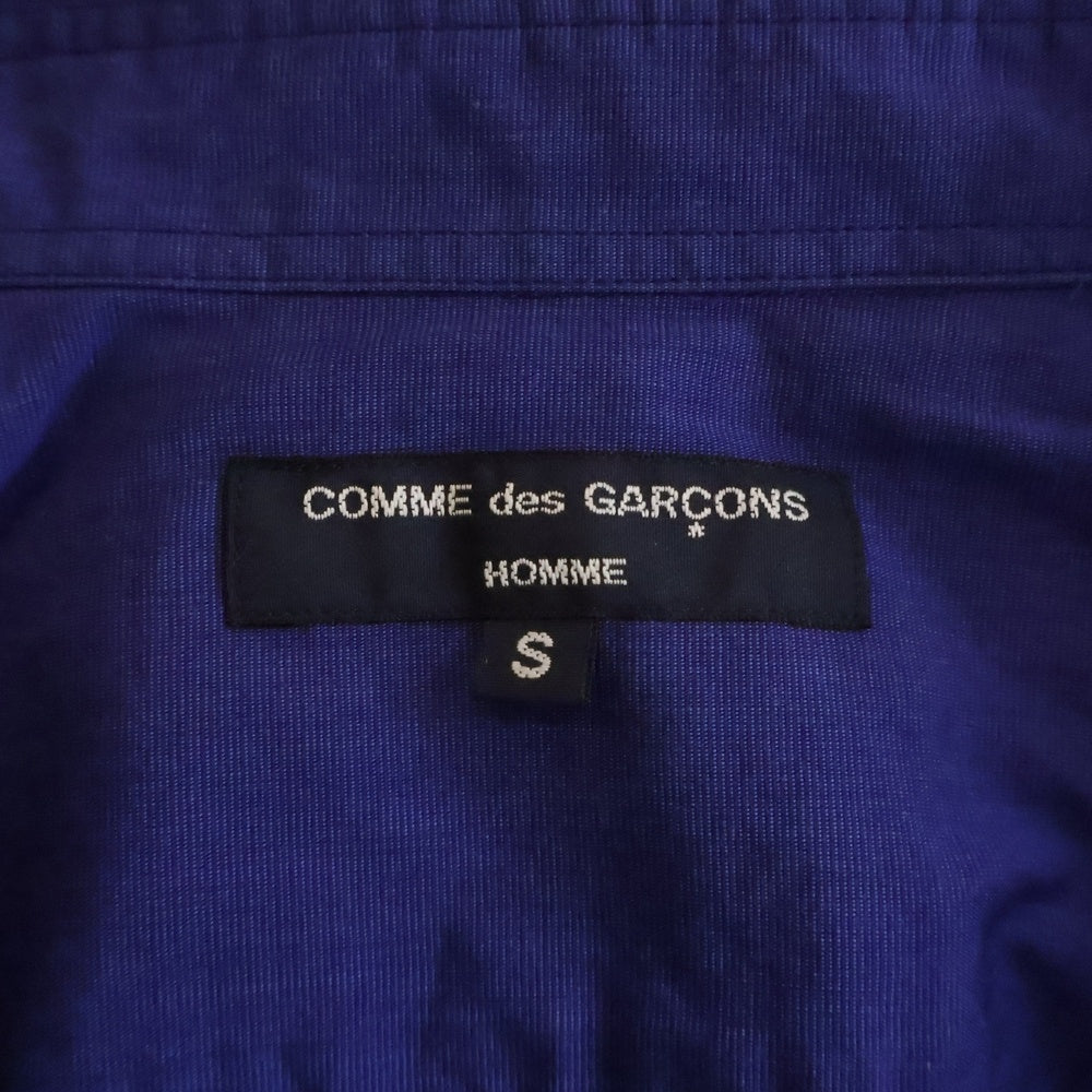 COMME des GARCONS HOMME(コムデギャルソンオム) 11SS ストライプデザイン 異素材切替 半袖シャツ パープル HG-B048