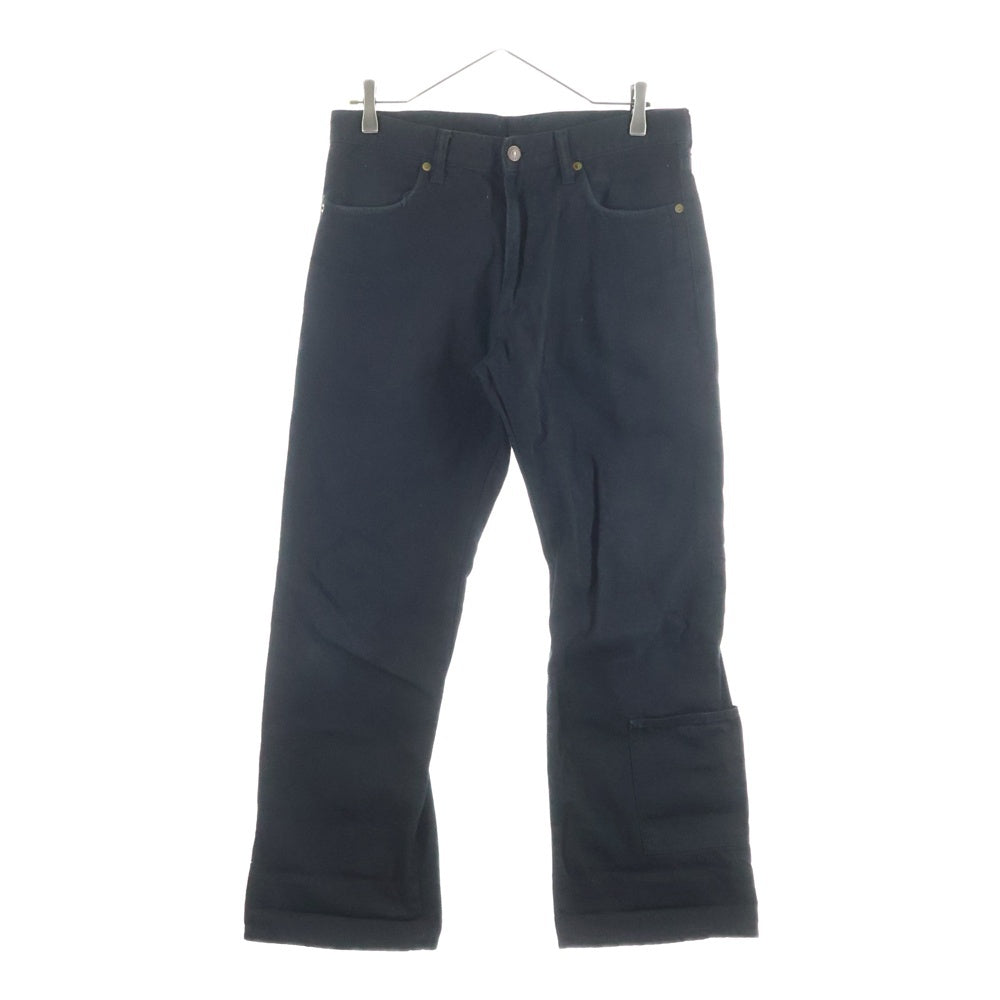 Yohji Yamamoto POUR HOMME(ヨウジヤマモト プールオム) ストレート コットン ブラックデニムパンツ ブラック HP-P70-027
