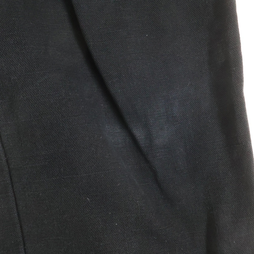 Yohji Yamamoto POUR HOMME(ヨウジヤマモト プールオム) ベルトループデザイン コットン ワイドパンツ ブラック