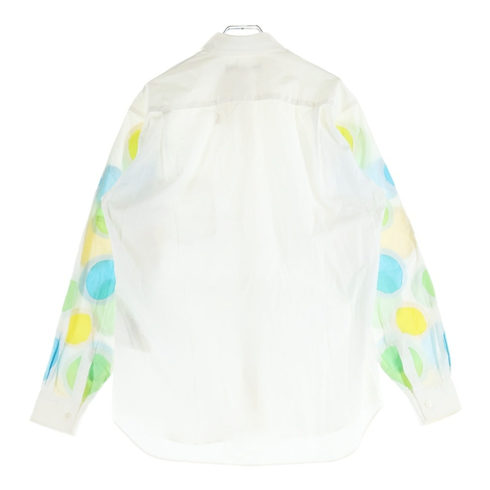 COMME des GARCONS SHIRT(コムデギャルソンシャツ) 袖切り替えデザイン コットン 長袖シャツ フランス製 ホワイト W15035