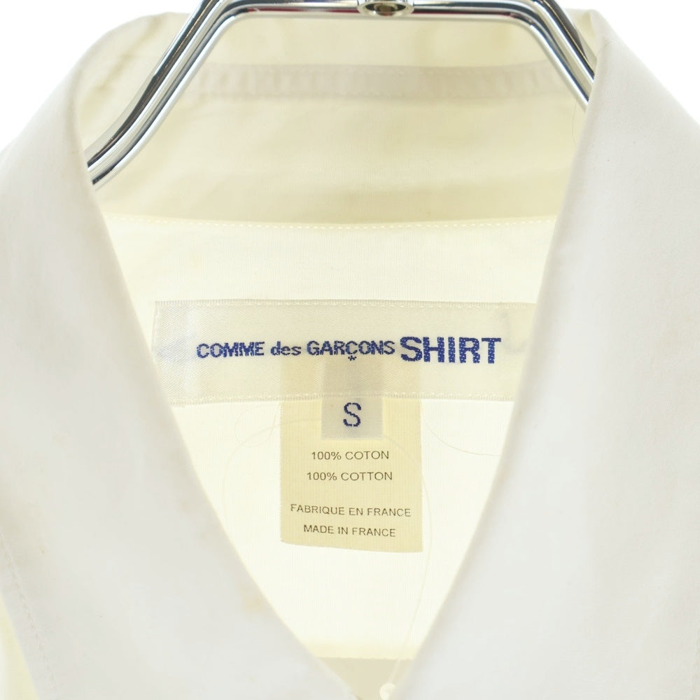 COMME des GARCONS SHIRT(コムデギャルソンシャツ) 袖切り替えデザイン コットン 長袖シャツ フランス製 ホワイト W15035