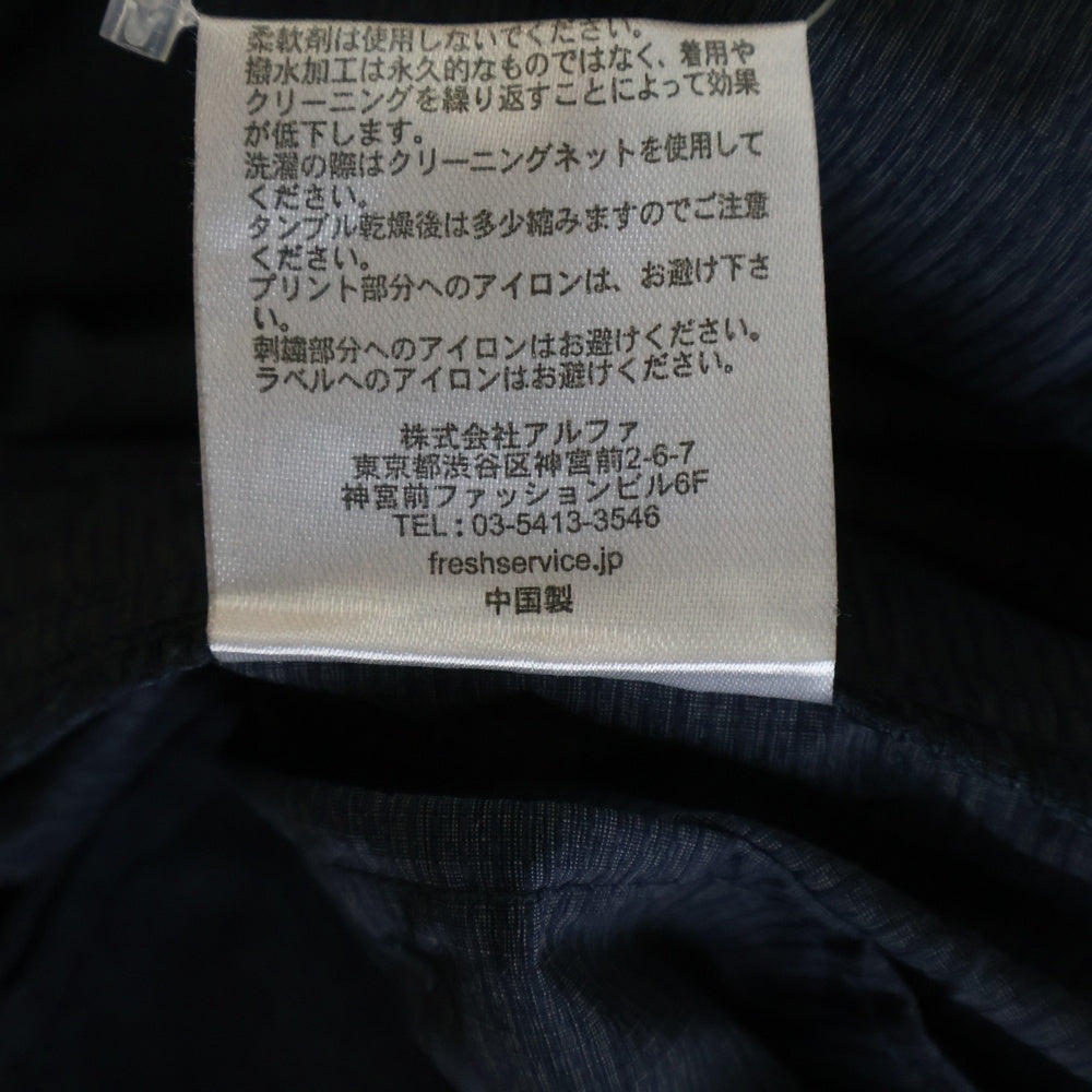FreshService(フレッシュサービス) 刺繍ロゴ ナイロン ハーフパンツ ネイビー FSW-22-SH_201B