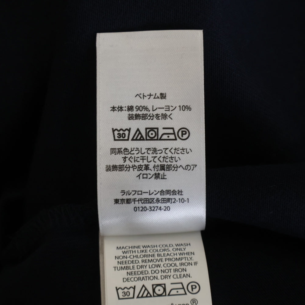 POLO RALPH LAUREN(ポロラルフローレン) ×BEAMS別注 刺繍ロゴ クルーネック 半袖Tシャツ カットソー ネイビー