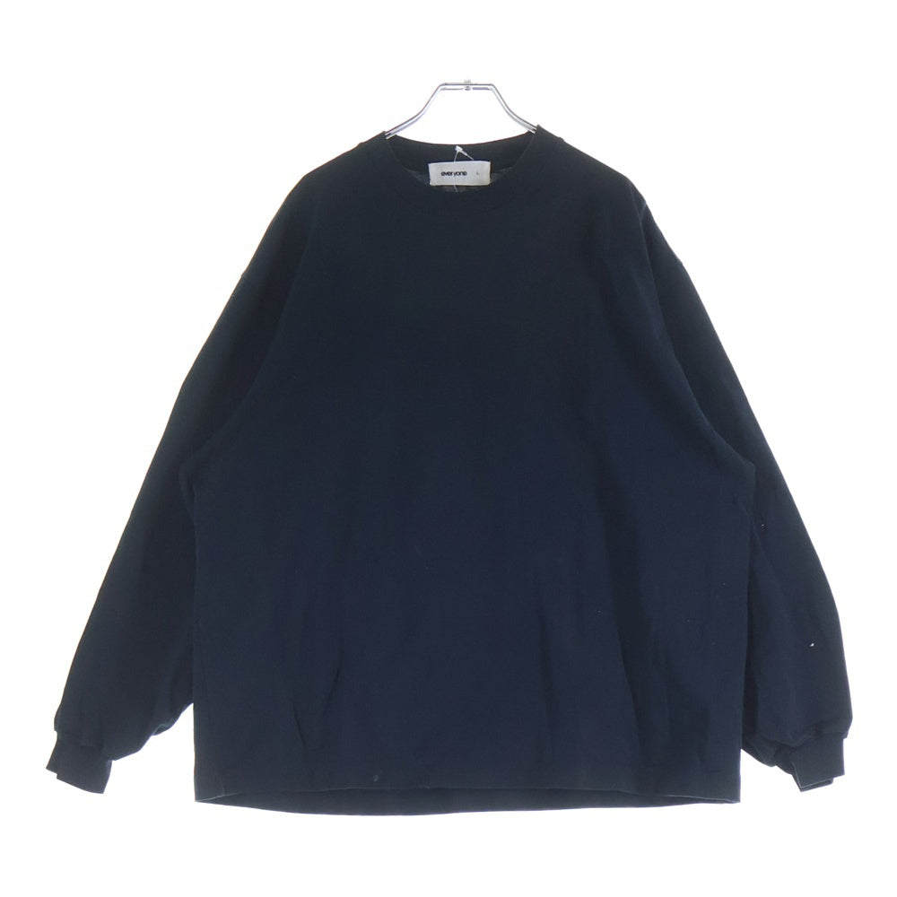 everyone(エブリワン) 23SS コットン クルーネック 長袖Tシャツ カットソー ネイビー EV23-CS05