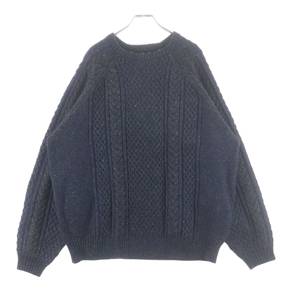 SSZ(エスエスズィー) 22AW ×BEAMS別注 ケーブルニット 長袖セーター ネイビー 22F-SK305