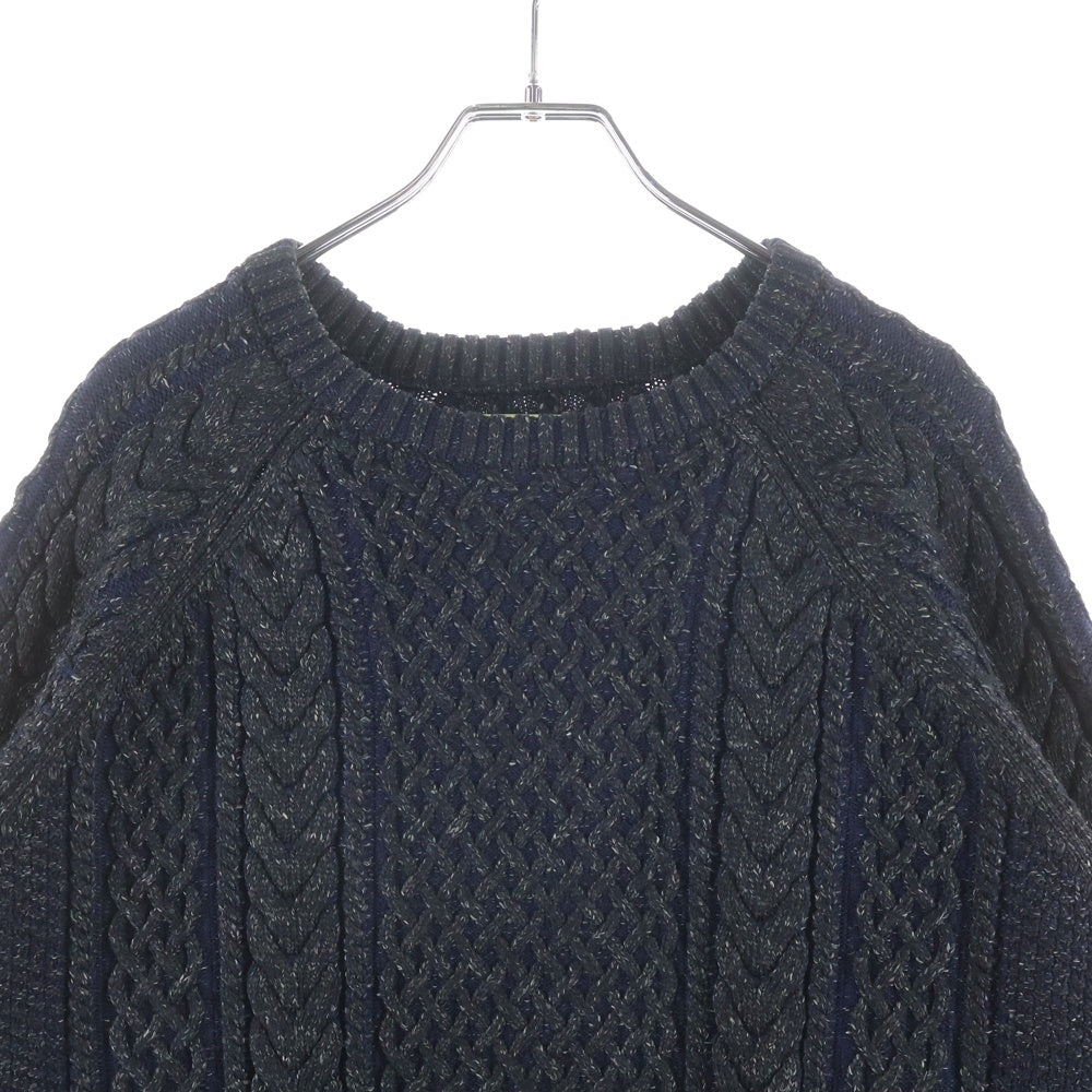 SSZ(エスエスズィー) 22AW ×BEAMS別注 ケーブルニット 長袖セーター ネイビー 22F-SK305