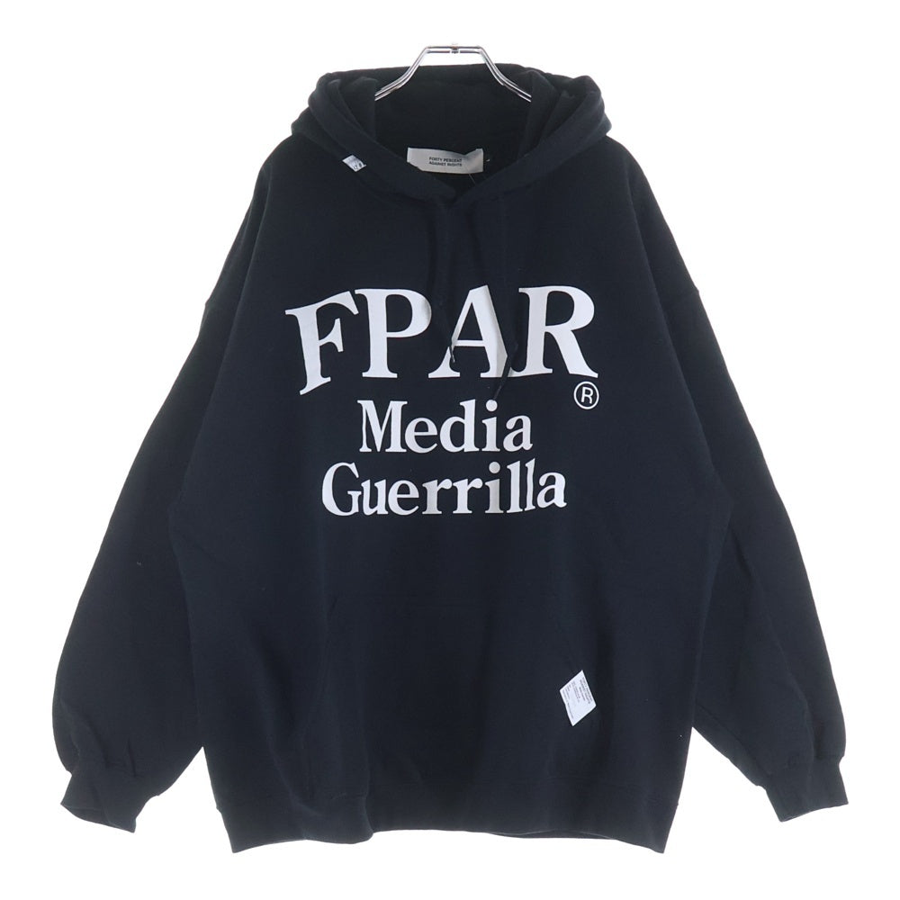 FPAR/FORTY PERCENTS AGAINST RIGHTS(フォーティーパーセント アゲインストライツ) フロントプリント プルオーバーパーカー ブラック