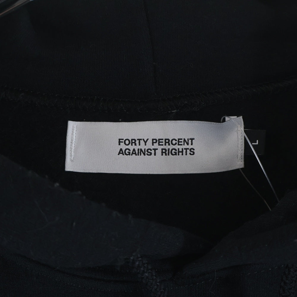 FPAR/FORTY PERCENTS AGAINST RIGHTS(フォーティーパーセント アゲインストライツ) フロントプリント プルオーバーパーカー ブラック