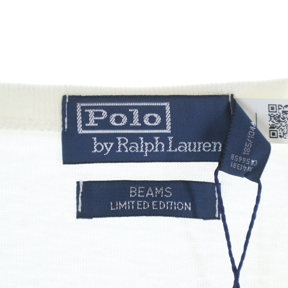 POLO RALPH LAUREN(ポロラルフローレン) ×BEAMS別注 刺繍ロゴ クルーネック 半袖Tシャツ カットソー ホワイト