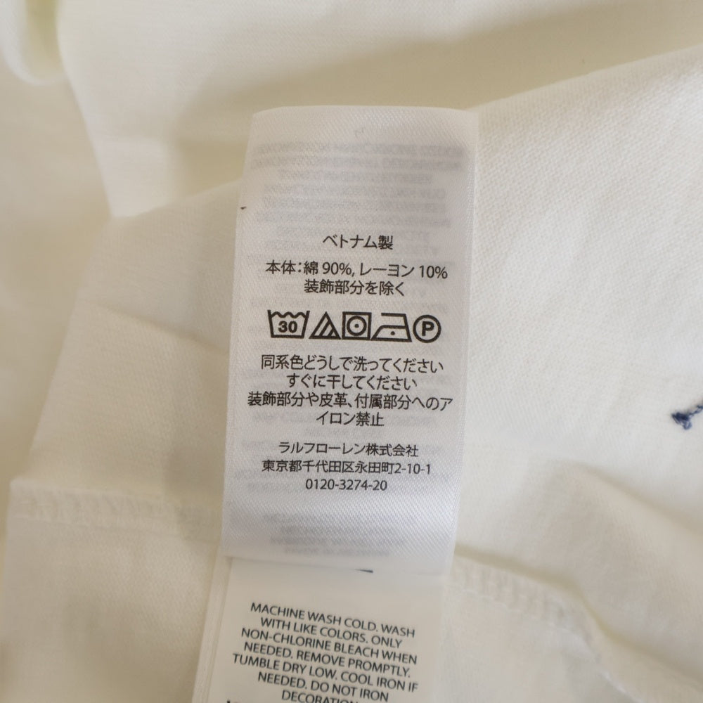 POLO RALPH LAUREN(ポロラルフローレン) ×BEAMS別注 刺繍ロゴ クルーネック 半袖Tシャツ カットソー ホワイト