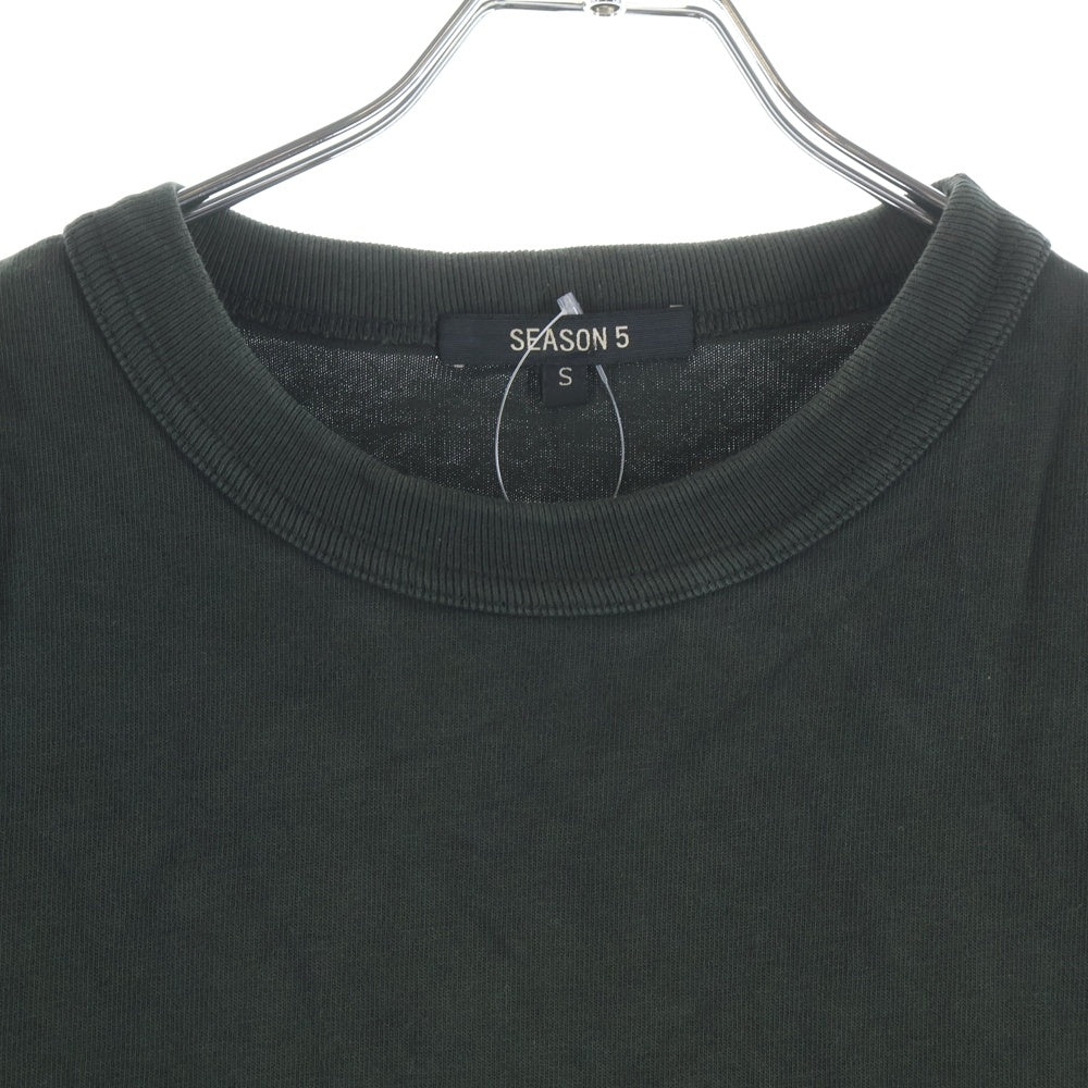 adidas YEEZY SEASON 5(イージー シーズンファイブ) フロントプリント クルーネック 半袖Tシャツ カットソー グリーン KW5U1220