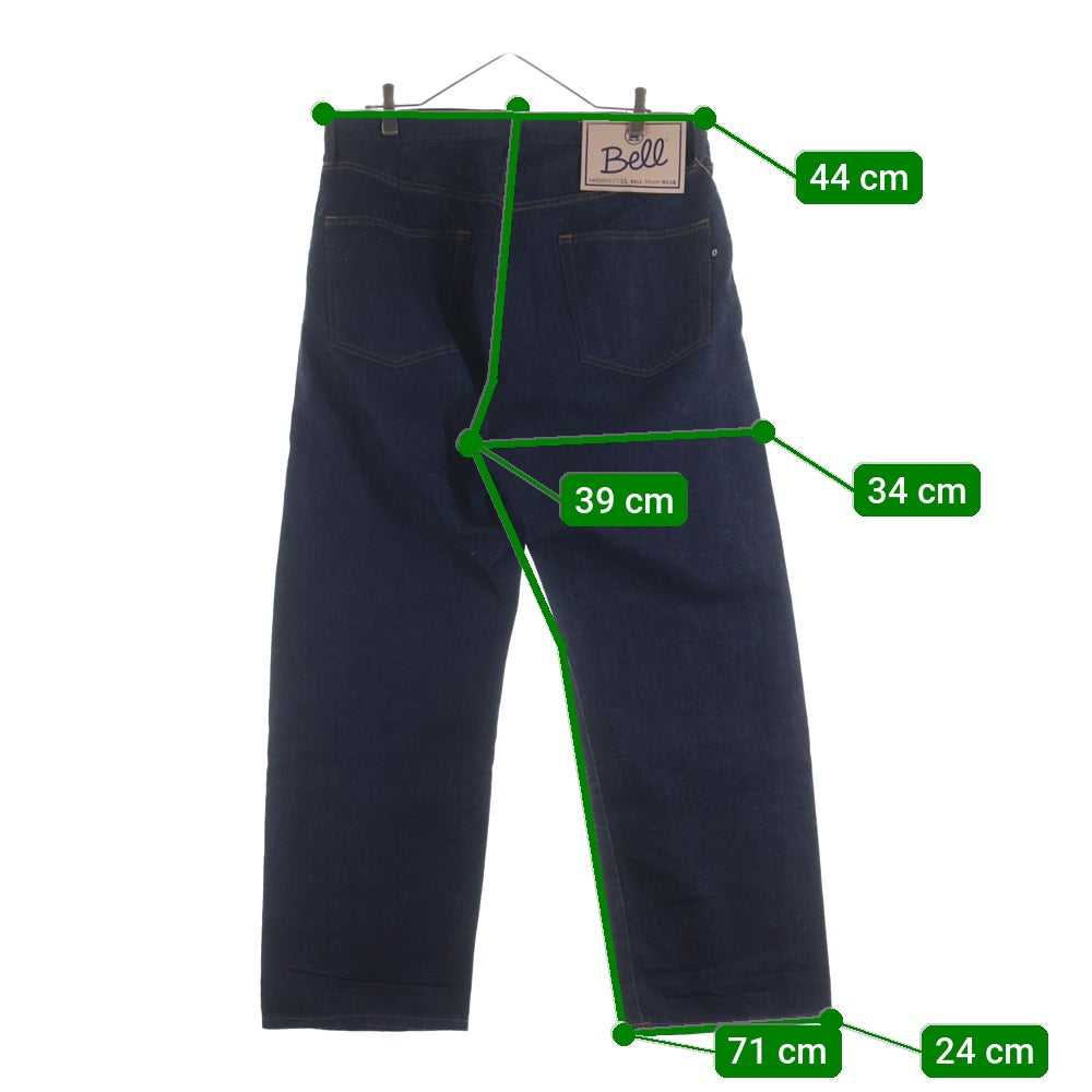 NO BRAND(ノーブランド) BELL STAMP WEAR ベルスタンプ ウェア 22SS ストレート デニムパンツ ジーンズ インディゴ 22S-BSW04