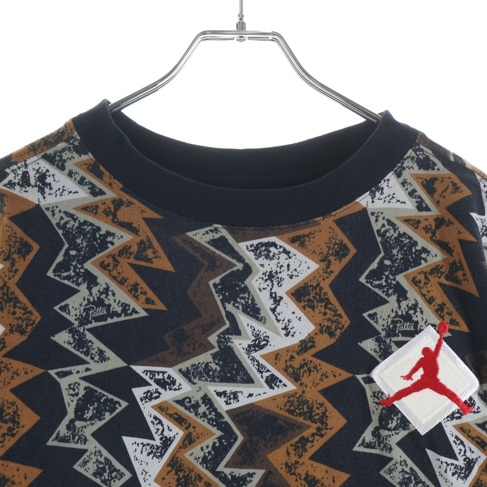NIKE(ナイキ) ×Patta パタ ロゴ刺繍 クルーネック 半袖Tシャツ カットソー ブラウン AR3885-010