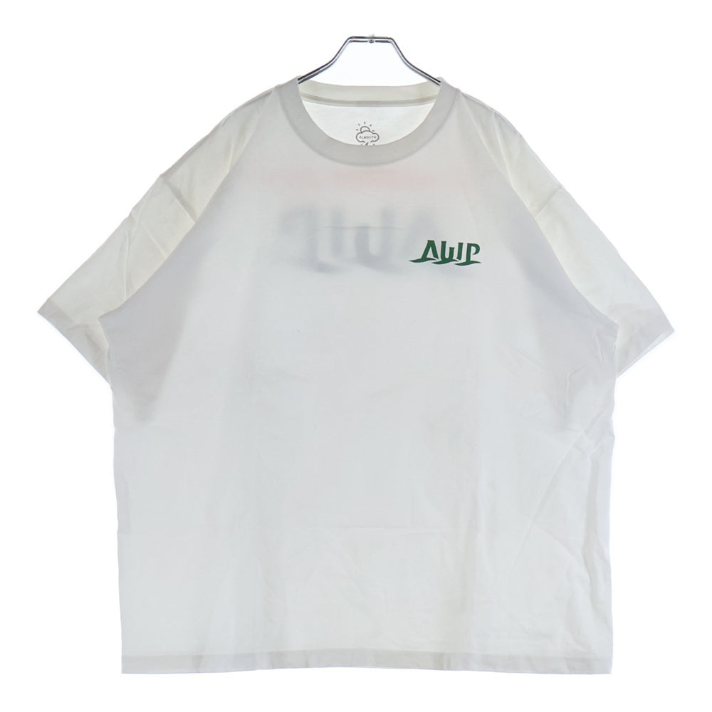 ALWAYTH(オルウェイス) バックプリント クルーネック 半袖Tシャツ カットソー ホワイト