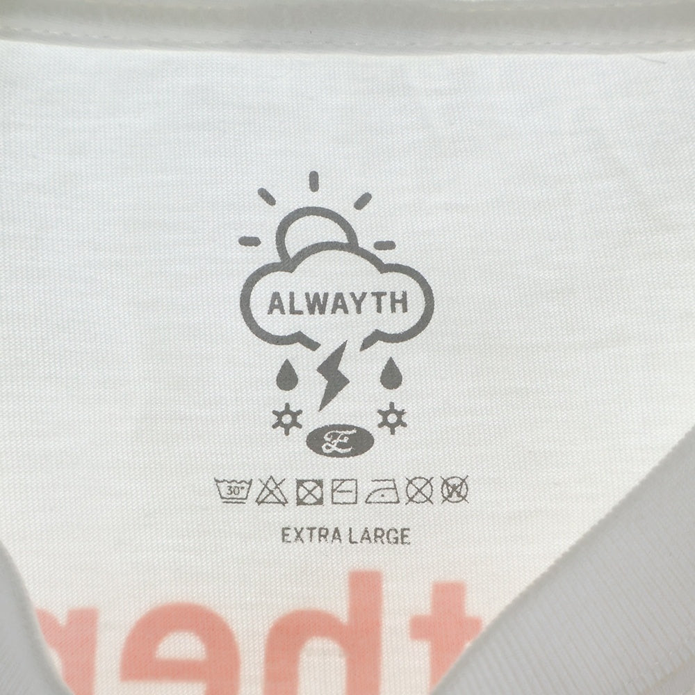 ALWAYTH(オルウェイス) バックプリント クルーネック 半袖Tシャツ カットソー ホワイト