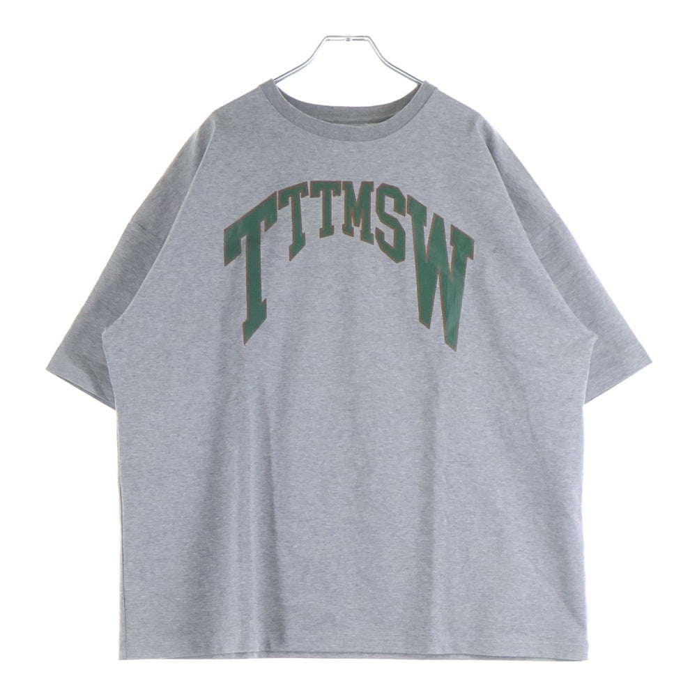 TTTMSW(ティーモダンストリートウェア) TTTMSW ティーモダンストリートウェア フロントロゴ クルーネック 半袖Tシャツ カットソー グレー TTT-CT06